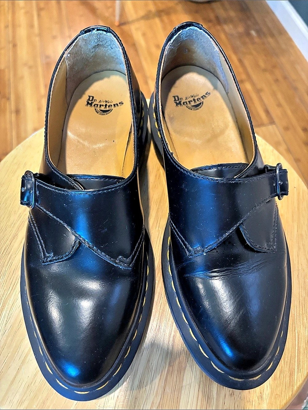 Dr. Martens 1461 Monk Buckle Leather Shoes Black